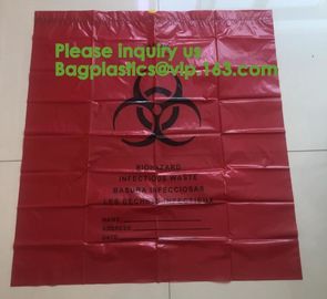 Biodegradable Dtrawstring Biohazard Bags Medical drawtape, Biological Hazard Bag,Yellow Biohazard Bag - Bio Hazard Waste supplier