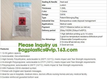 Biological Hazard Bags - First Aid &amp; Safety Supplies,MEDICAL WASTE BAGS, BIOHAZARD BAGS, BIO-HAZARD BAGS,bagplastics bag supplier