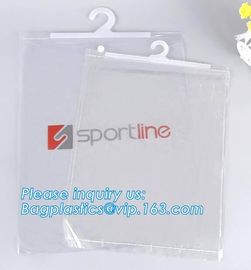 Custom Made Clothes Underwear PVC Packaging Bag with Hook Display Bikini Swimwear Bag,Environmental Material pvc swimwea supplier