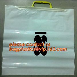 Heavy Duty Customized Printing Rigid Snap Handle Hard Plastic Bag,LDPE Rigid Handle Personal Belonging Bag bagplastics supplier