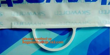Heavy Duty Customized Printing Rigid Snap Handle Hard Plastic Bag,LDPE Rigid Handle Personal Belonging Bag bagplastics supplier