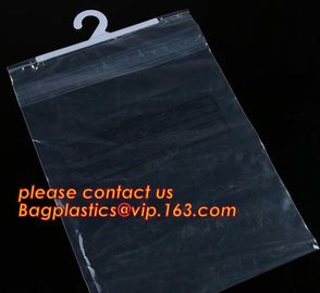 hanger hook plastic underwear packaging poly bags with hanger,Frosted PVC plastic hook bag button opening bagplastics supplier