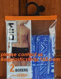 100% ECO-friendly men's underwear storage packing pouch bag with hanger hook,garment packaging bag swimsuit bag top plas supplier