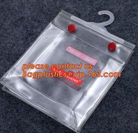 Foldable Coat Stereo Clear Hanging Hook Hanger Bag*,garment packing printed hanger bags with snap button closure bagease supplier