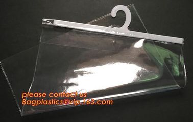 reusable transparent hanger hook plastic bags,degradable d2w hdpe/ldpe die cut / punch handle plastic door hanger bags supplier