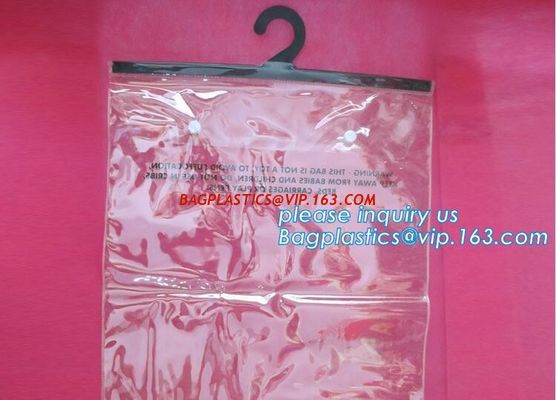 custom printed aluminum foil lined hook hanger zip lock sock packaging bag,PVC bag/PVC hook bag /PVC hanger bag for Unde supplier