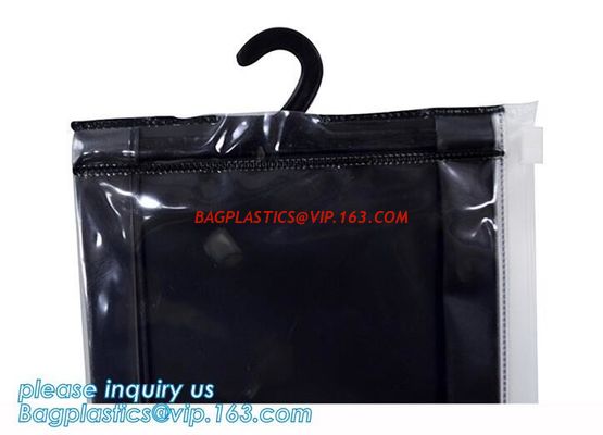 custom printed aluminum foil lined hook hanger zip lock sock packaging bag,PVC bag/PVC hook bag /PVC hanger bag for Unde supplier