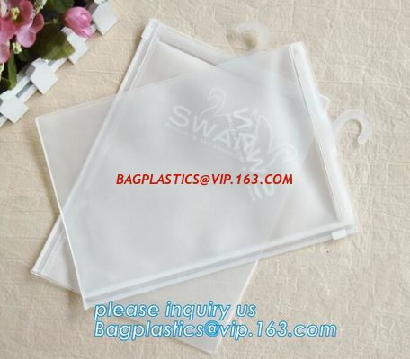 PVC bag/PVC hook bag /PVC hanger bag for Underwear pack,PVC Plastic Packing Zipper Bag With Hanger clear bag hanger supplier