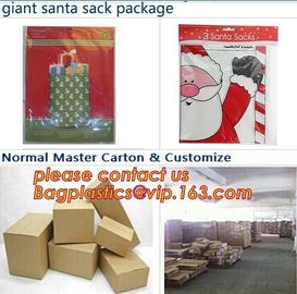 Christmas Designs Gift Bags Plastic Poly Bag Jumbo/Giant/XLarge with Tag,giant plastic christmas gift bags for big gifts supplier