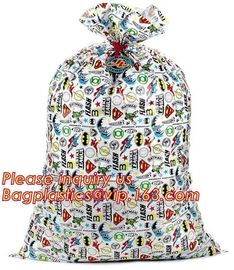 Merry Christmas Santa Claus Pattern Jumbo Bicycle / Bike Sack Gift Bag For Children 60 X 72 inch,Sacks For Extra Large P supplier