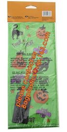 Halloween CPP plastic Cello Treat Bag with black twist ties,Pumpkin Bag Kids Candy Bag For Children Handhold bag Festiva supplier