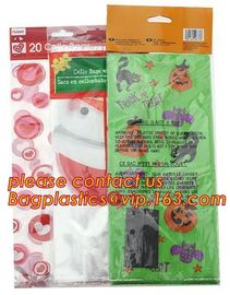 Halloween CPP plastic Cello Treat Bag with black twist ties,Pumpkin Bag Kids Candy Bag For Children Handhold bag Festiva supplier