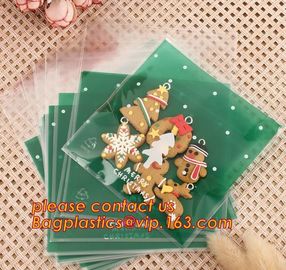 professional design cute santa deer elk christmas opp cookie bags, moisture proof opp cookies bag,Merry Christmas 50 Pcs supplier