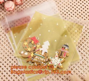 professional design cute santa deer elk christmas opp cookie bags, moisture proof opp cookies bag,Merry Christmas 50 Pcs supplier