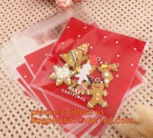 professional design cute santa deer elk christmas opp cookie bags, moisture proof opp cookies bag,Merry Christmas 50 Pcs supplier