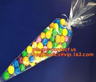 cone shape custom print clear plastic christmas candy bag,cone shaped clear candy treat opp bag,Various Styles Christmas supplier