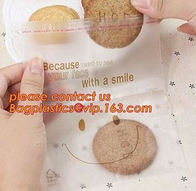 Various Styles Christmas Santa Claus moose Snowman self-adhesive Cookie packaging bags for biscuits snack christmas supplier