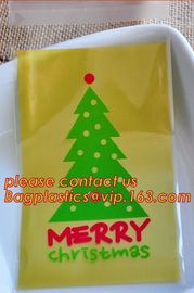 Various Styles Christmas Santa Claus moose Snowman self-adhesive Cookie packaging bags for biscuits snack christmas supplier