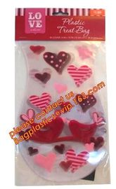 Decorative Candy Cello Bag Valentine's Day Clear Plastic Treat Bag,valentine's day Promotion gift colorful heart silicon supplier