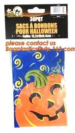 gravure printing halloween party bag, cute design food grade plastic cookie packing,halloween shrink cello treat bags fo supplier