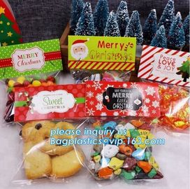 Hot 100pcs/lot Cute Snowflake Snowman Santa Xmas Christmas Gifts Holders Bake Biscuit Cookies Candy Jewelry Packaging Ba supplier