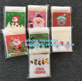 Christmas Candy Cookie Bags Cute SanHalloween Decoration Plastic Cookie Packaging Bag Self Adhesive Biscuit Bag 10*10cm, supplier