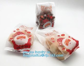 Christmas Candy Cookie Bags Cute SanHalloween Decoration Plastic Cookie Packaging Bag Self Adhesive Biscuit Bag 10*10cm, supplier