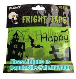 Rolls Halloween Caution Party Tape,Party halloween banner , plastic streamer caution party tape, fright tape bagease supplier