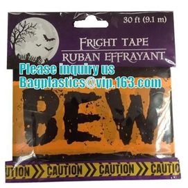 Rolls Halloween Caution Party Tape,Party halloween banner , plastic streamer caution party tape, fright tape bagease supplier