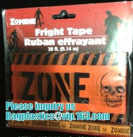 Rolls Halloween Caution Party Tape,Party halloween banner , plastic streamer caution party tape, fright tape bagease supplier