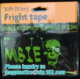 Halloween Caution Tape , Custom Printing Caution Tape Halloween Banner,Halloween Caution Tape zebra tape bagease pack supplier