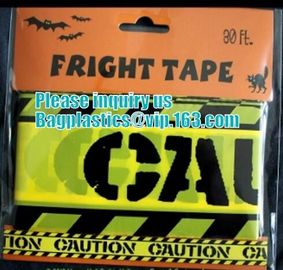 Halloween Caution Tape , Custom Printing Caution Tape Halloween Banner,Halloween Caution Tape zebra tape bagease pack supplier