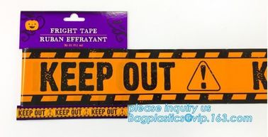 Caution Tape Halloween Red and White Banner Tape,EPI manufacturer in low price Halloween Caution Tape bagplastics packag supplier