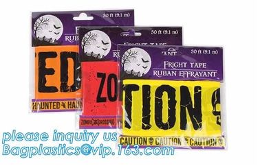 Caution Tape Halloween Red and White Banner Tape,EPI manufacturer in low price Halloween Caution Tape bagplastics packag supplier