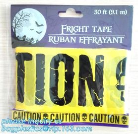 Caution Tape Halloween Red and White Banner Tape,EPI manufacturer in low price Halloween Caution Tape bagplastics packag supplier