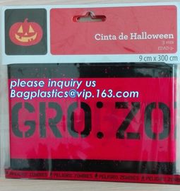 Caution Tape Halloween Red and White Banner Tape,EPI manufacturer in low price Halloween Caution Tape bagplastics packag supplier