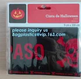 Caution Tape Halloween Red and White Banner Tape,EPI manufacturer in low price Halloween Caution Tape bagplastics packag supplier