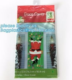 China supplier Party Accessory Happy Christmas House Decoration Door Cover door poster,door covers for christmas decorat supplier