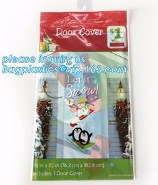 China supplier Party Accessory Happy Christmas House Decoration Door Cover door poster,door covers for christmas decorat supplier