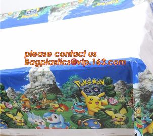 Custom Printed Plastic Waterproof Halloween Table Cloth, custom printed plastic table cover sheet, Household Items Solid supplier