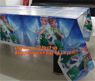 108cm *180cm Cartoon princess disposable tablecloth happy birthday party plastic tablecover supplies girls favor 1pcs/lo supplier