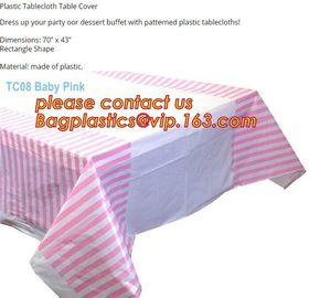 Biodegradable compostabl tablecloth table cover, dress up your party dessert buffet with patterned plastic table clothes supplier