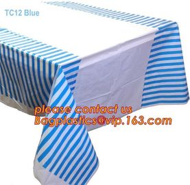 Biodegradable compostabl tablecloth table cover, dress up your party dessert buffet with patterned plastic table clothes supplier