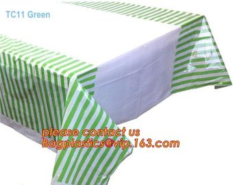 Biodegradable compostabl tablecloth table cover, dress up your party dessert buffet with patterned plastic table clothes supplier