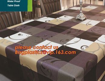 PVC European style square table cloth waterproof Oilproof non wash plastic pad plus velvet anti hot coffee tablecloth supplier