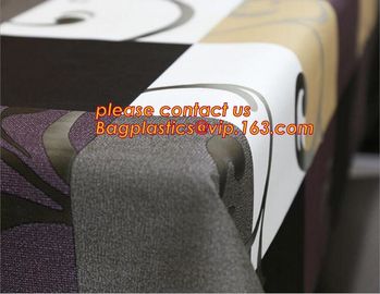 PVC European style square table cloth waterproof Oilproof non wash plastic pad plus velvet anti hot coffee tablecloth supplier