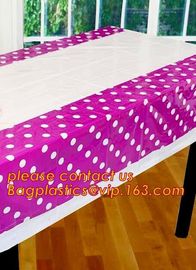 10Pcs Pack Waterproof Rectangle 137cm x 274cm Table Cover Tablecloth Plastic Tablecover For Wedding Patry Event Decorati supplier