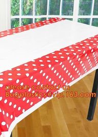 10Pcs Pack Waterproof Rectangle 137cm x 274cm Table Cover Tablecloth Plastic Tablecover For Wedding Patry Event Decorati supplier