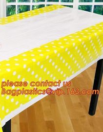 10Pcs Pack Waterproof Rectangle 137cm x 274cm Table Cover Tablecloth Plastic Tablecover For Wedding Patry Event Decorati supplier