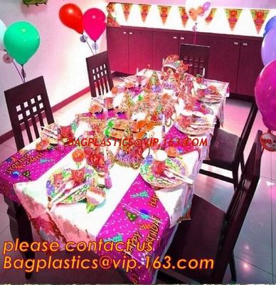 Colorful Polka Dot Table Cloth Plastic Tablecloth Cover for Wedding Birthday Party Supplies/Decoration BAGEASE BAGPLASTI supplier